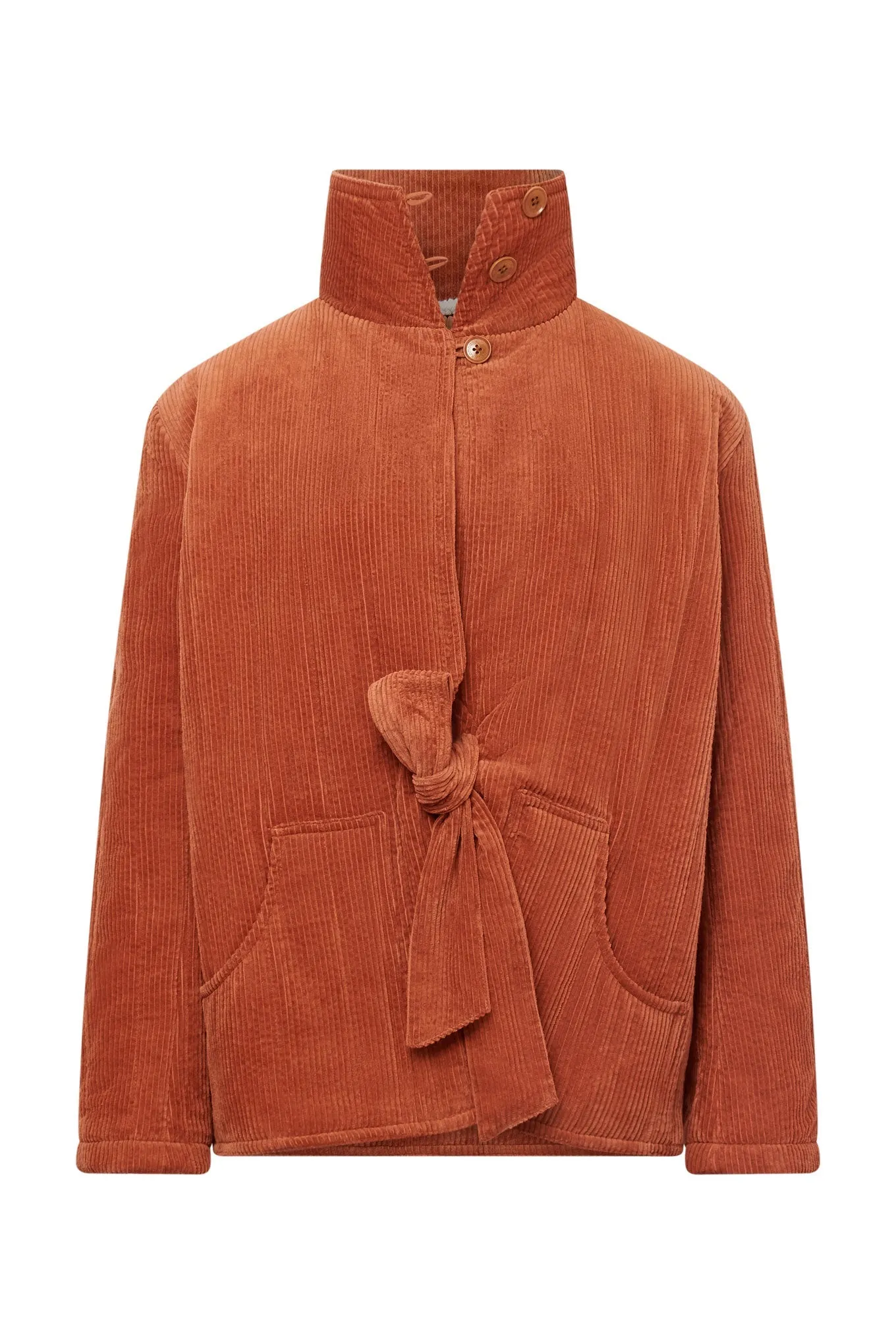 Keneila Organic Cotton Corduroy Coat Ginger