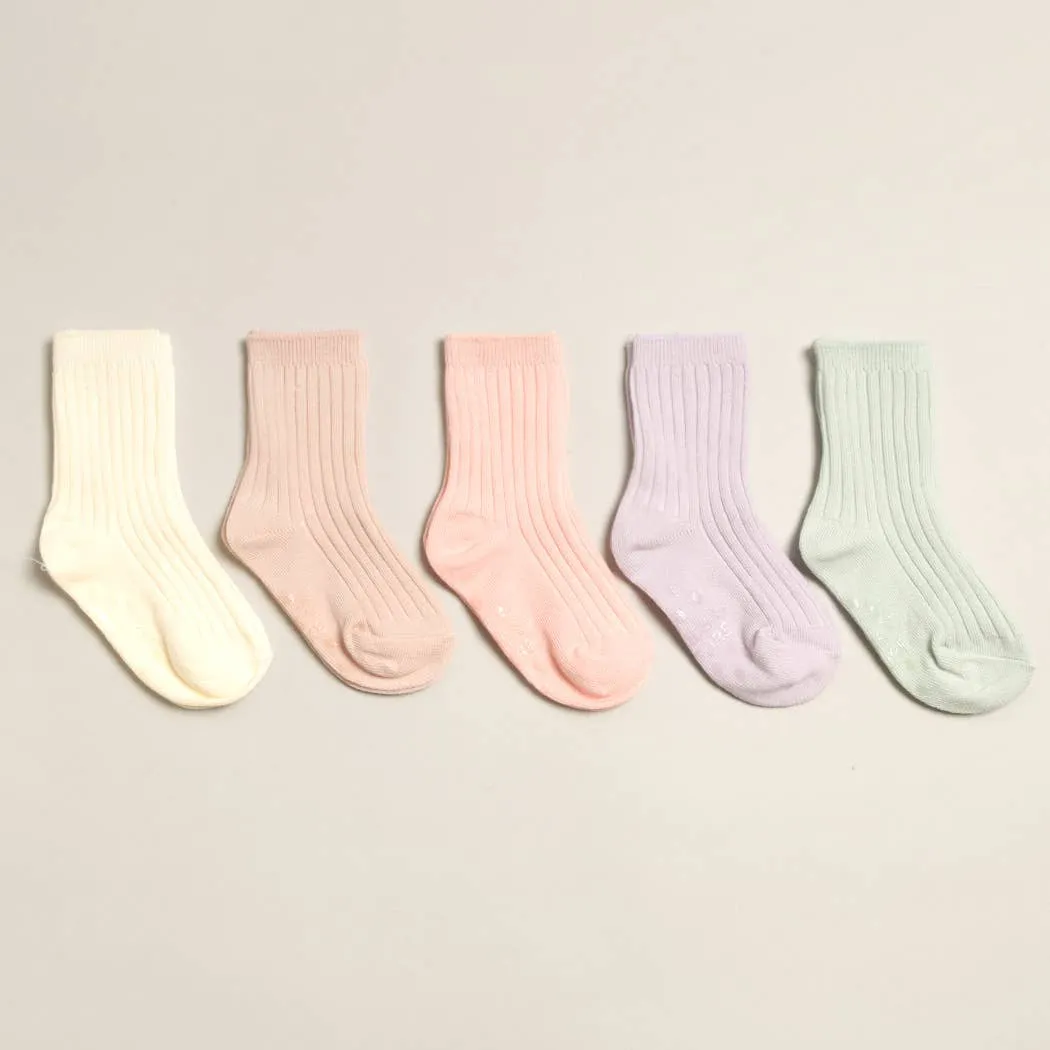 Kids' Solid Color Crew Socks | Green