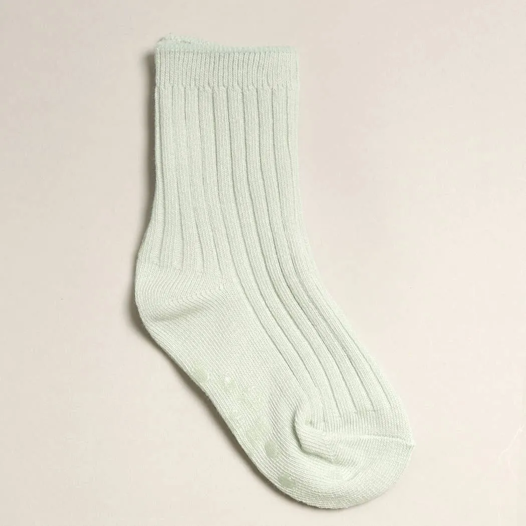 Kids' Solid Color Crew Socks | Green