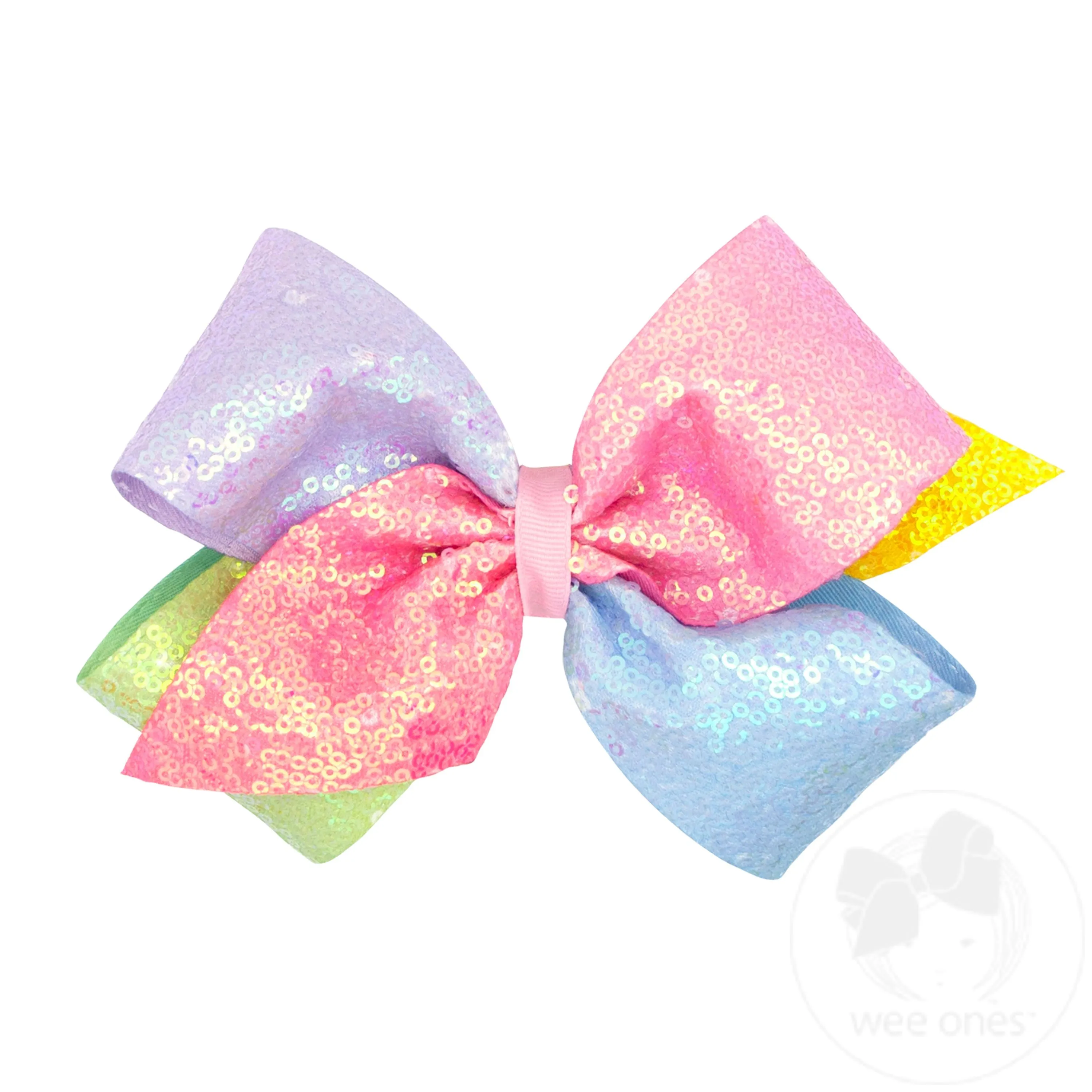 King Ombre Printed Sequin Hair Bow