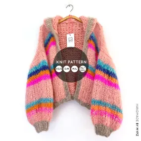 Knit Pattern - MYPZ Mohair Bomber Jacket with hoodie No.15 (ENG-NL)