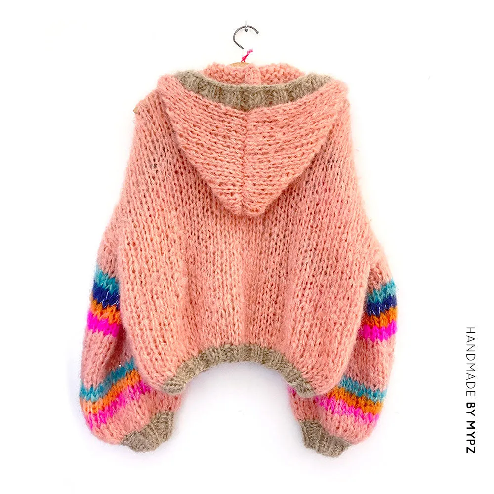 Knitting Kit - MYPZ Chunky Mohair Bomber jacket with hoodie No.15 (ENG-NL)