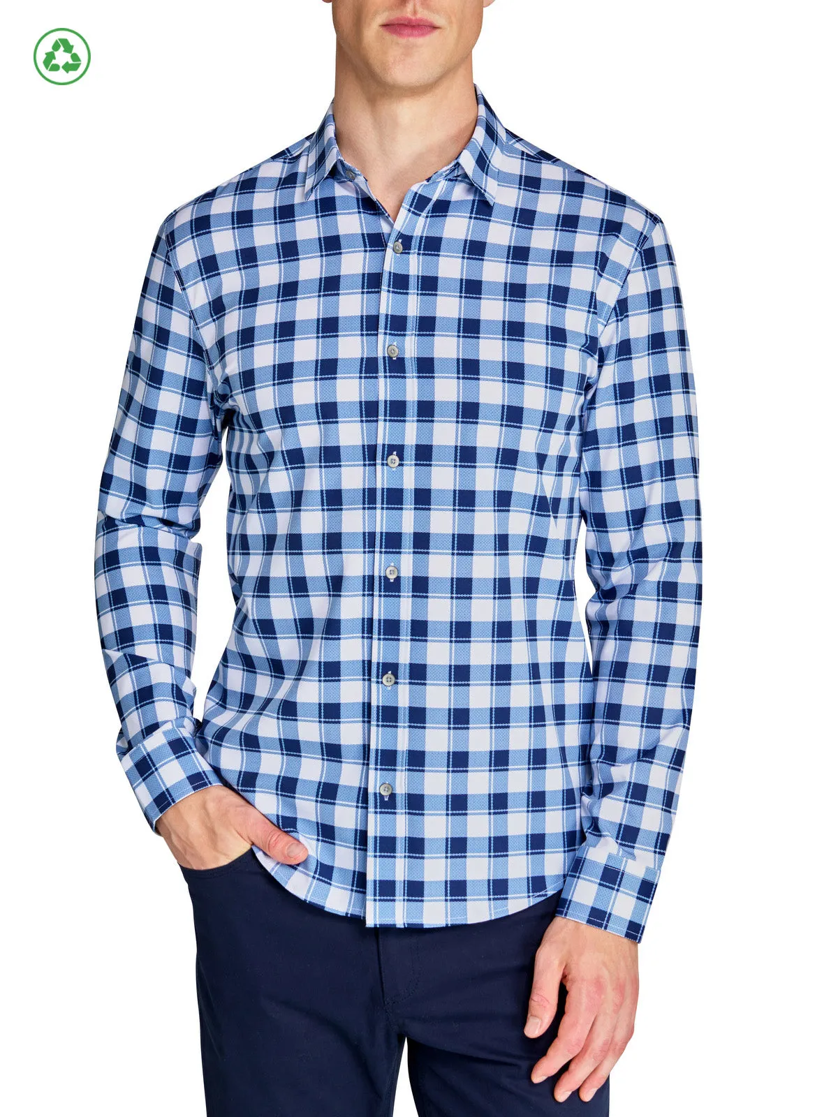 Large Plaid Long Sleeve Shirt