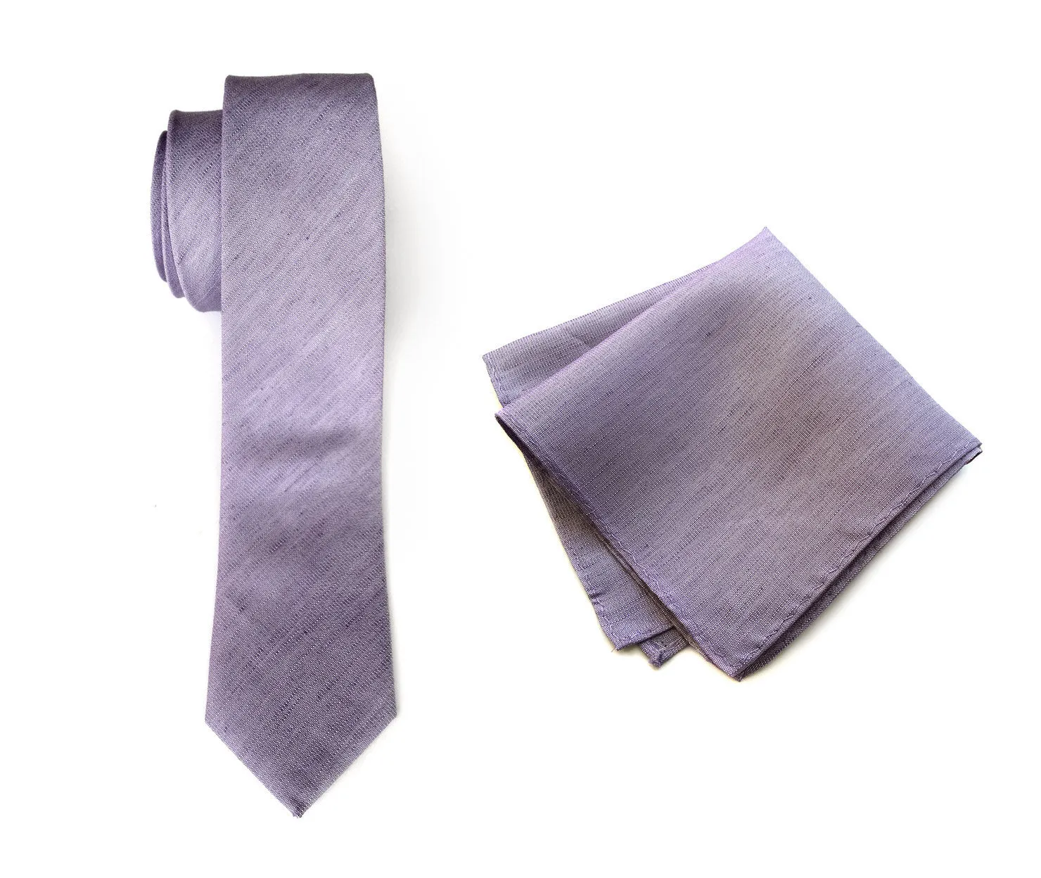 Lavender Linen Necktie. Solid Color Tie, Purple Gang