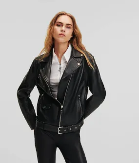 LEATHER BIKER JACKET