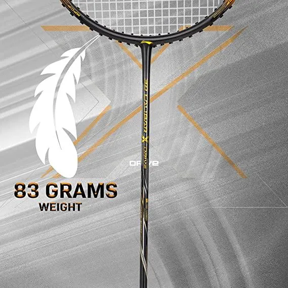 Li-Ning 3D Calibar X Boost Carbon Graphite Strung Racquet, 83 Grams, 30 Lbs String Tension and Free Full Cover | KIBI Sports