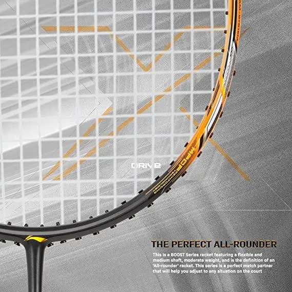 Li-Ning 3D Calibar X Boost Carbon Graphite Strung Racquet, 83 Grams, 30 Lbs String Tension and Free Full Cover | KIBI Sports