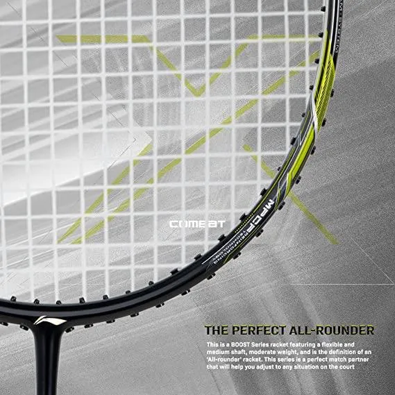 Li-Ning 3D Calibar X Combat Carbon Graphite Strung Racquets, 85 Grams, 30 Lbs String Tension and Free Full Cover | KIBI Sports