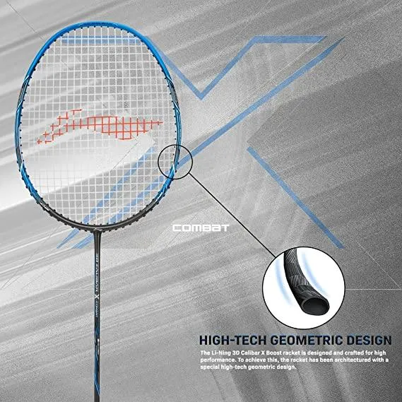 Li-Ning 3D Calibar X Combat Carbon Graphite Strung Racquets, 85 Grams, 30 Lbs String Tension and Free Full Cover | KIBI Sports