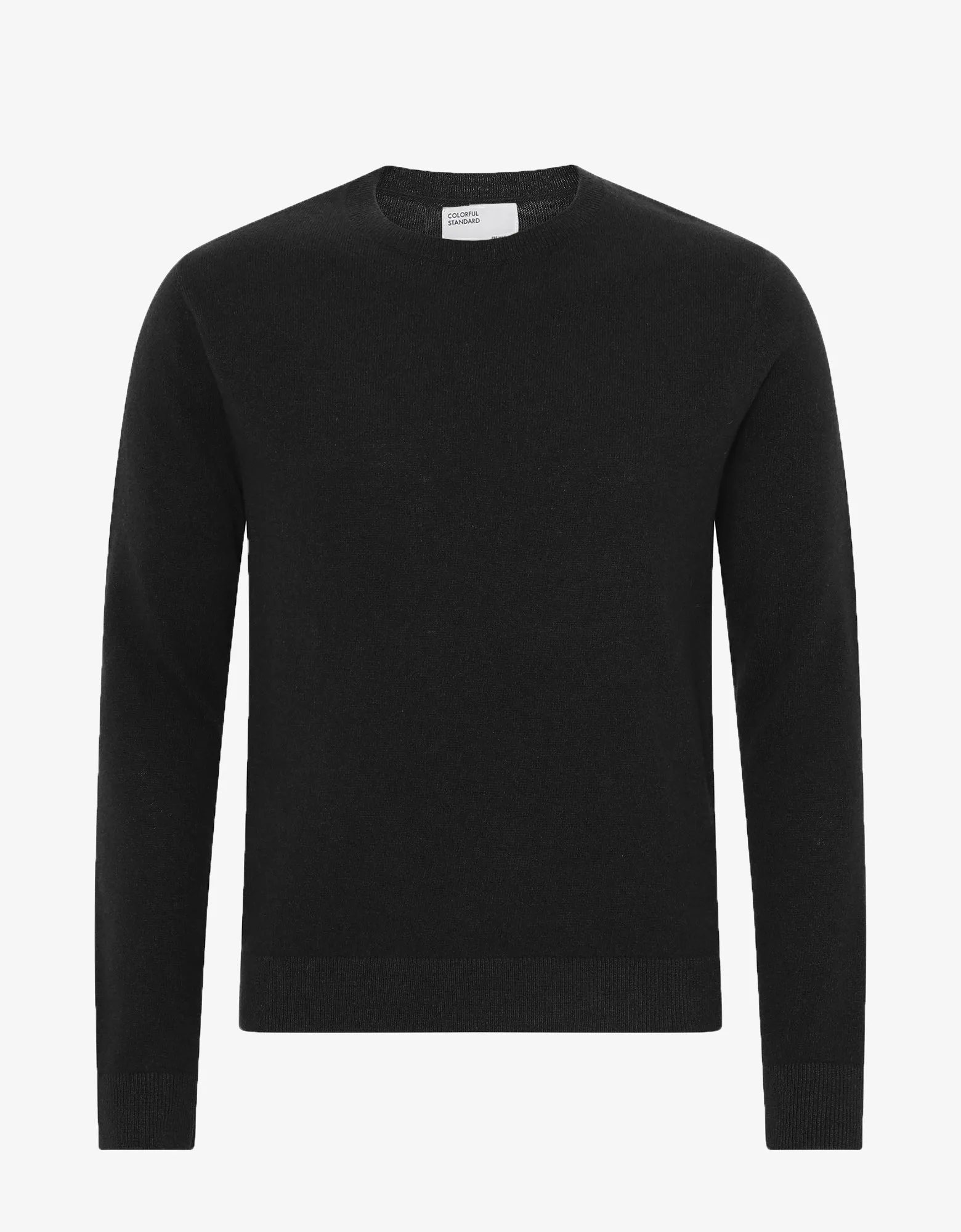 Light Merino Wool Crew - Deep Black