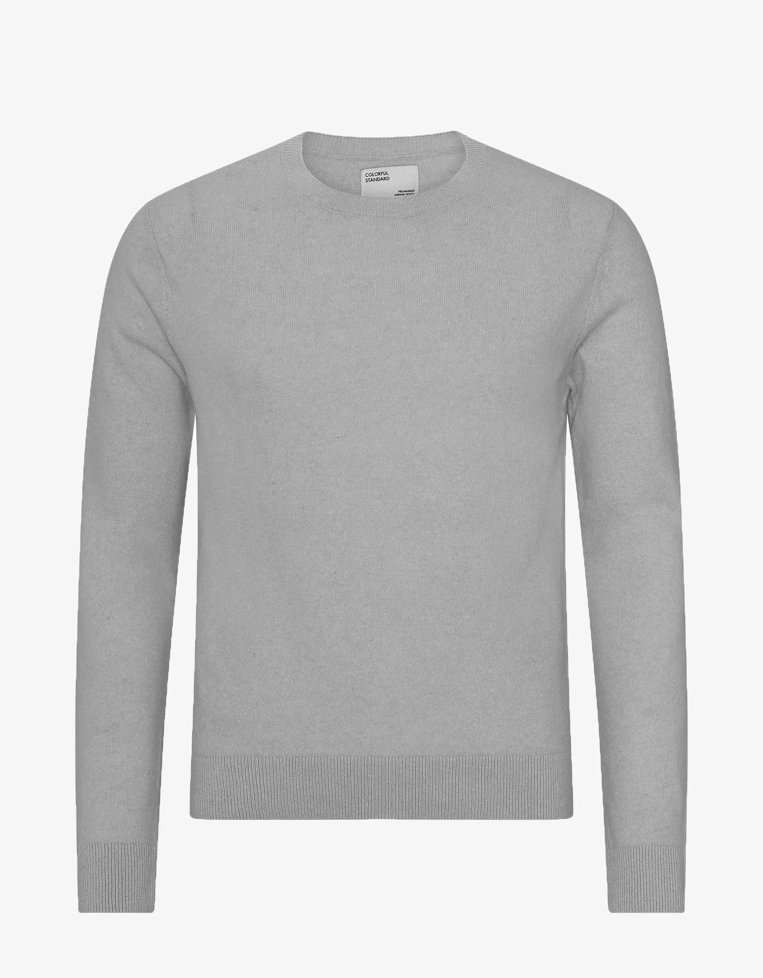 Light Merino Wool Crew - Heather Grey