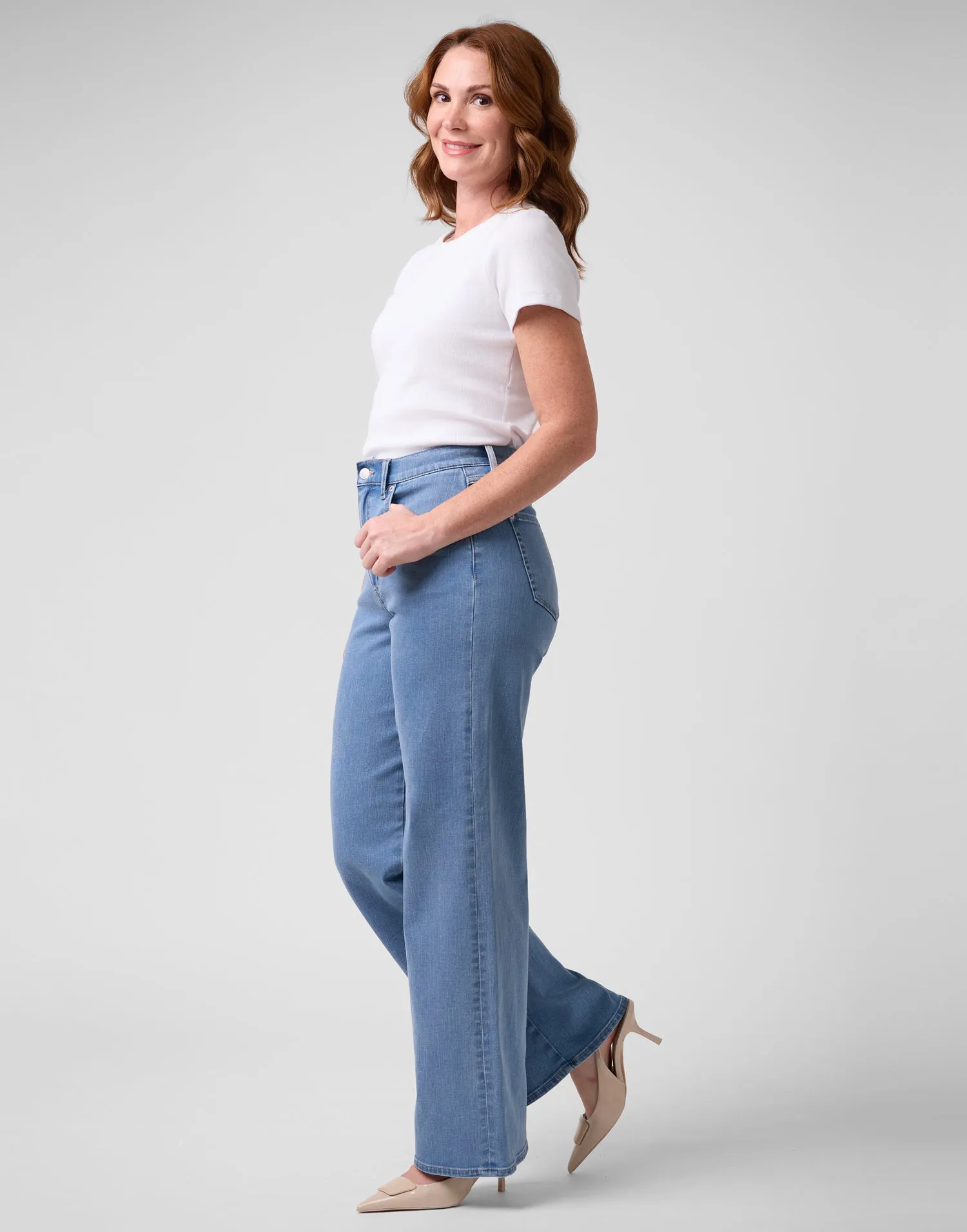 LILY WIDE LEG JEANS / FRENCH BLUE