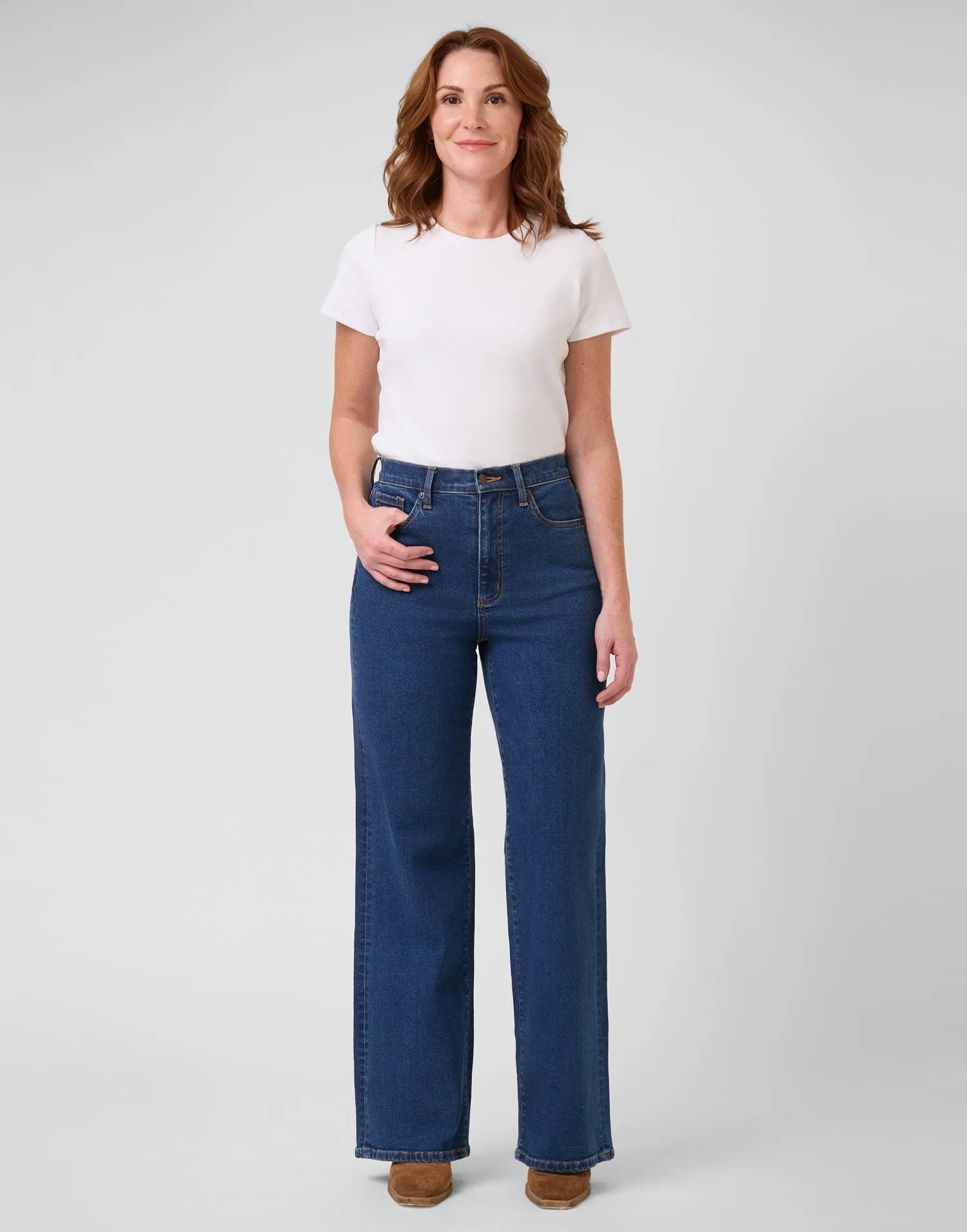 LILY WIDE LEG JEANS / HERITAGE BLUE