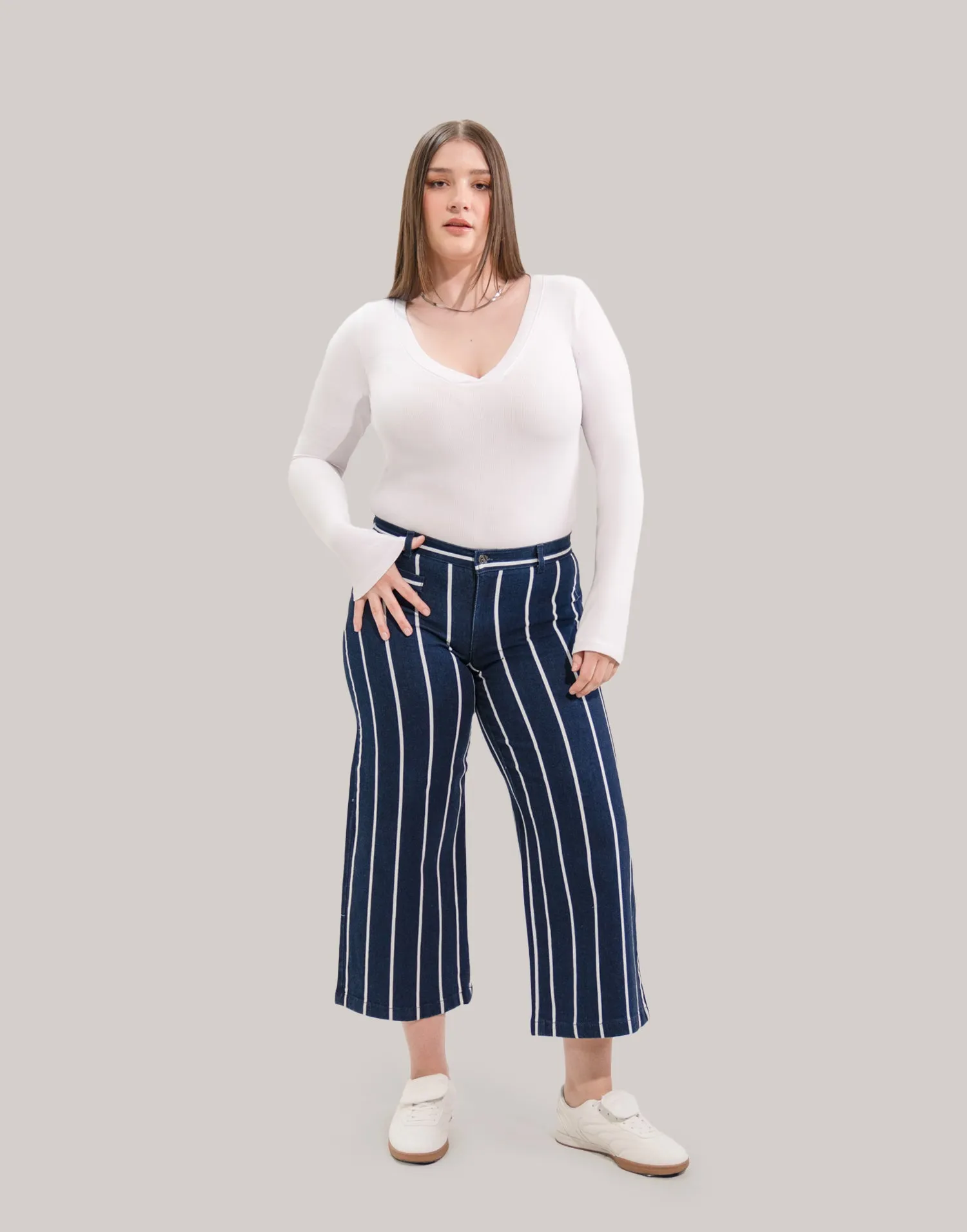 LILY WIDE LEG JEANS / NAVY PIER