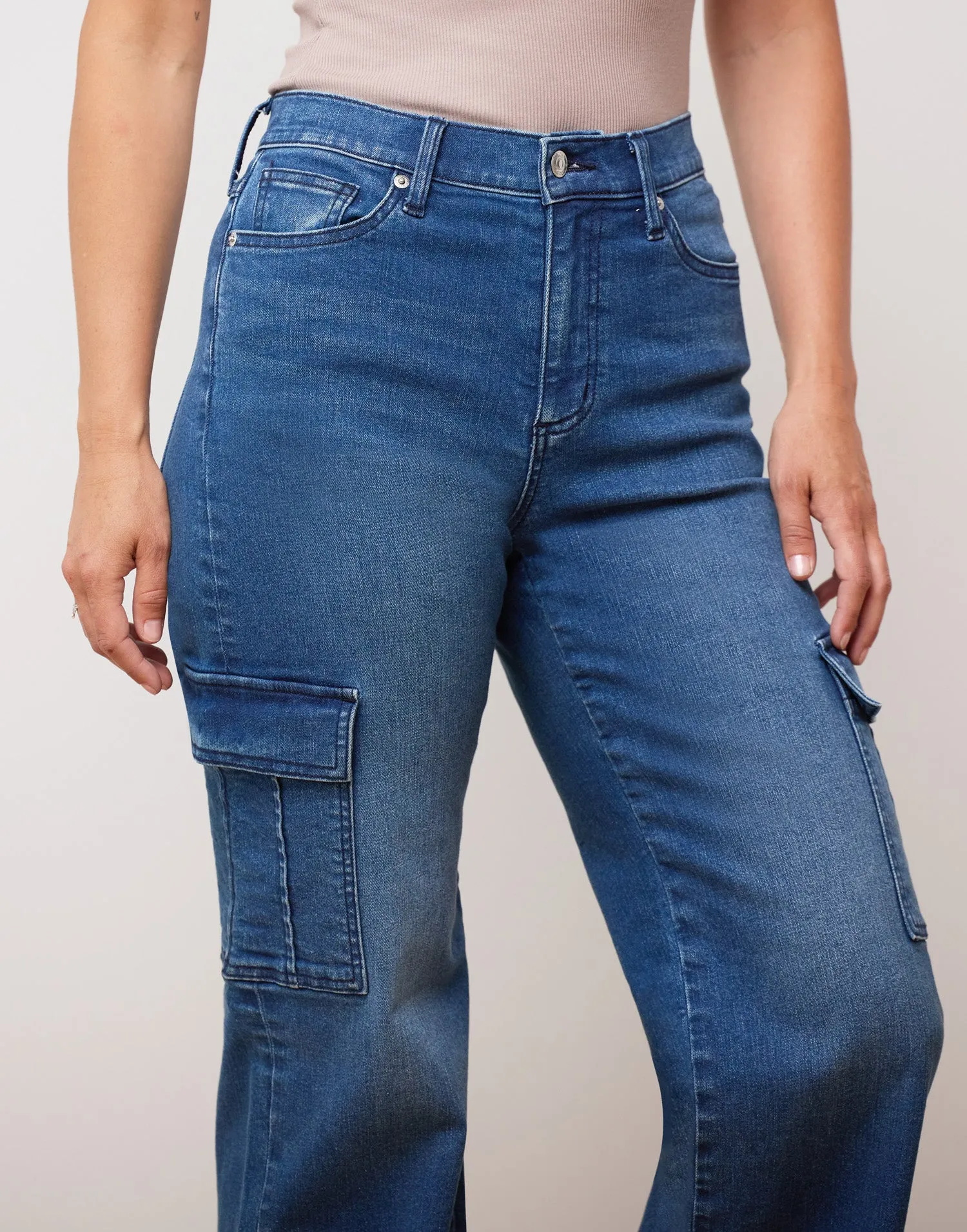 LILY WIDE LEG JEANS / OXFORD BLUE