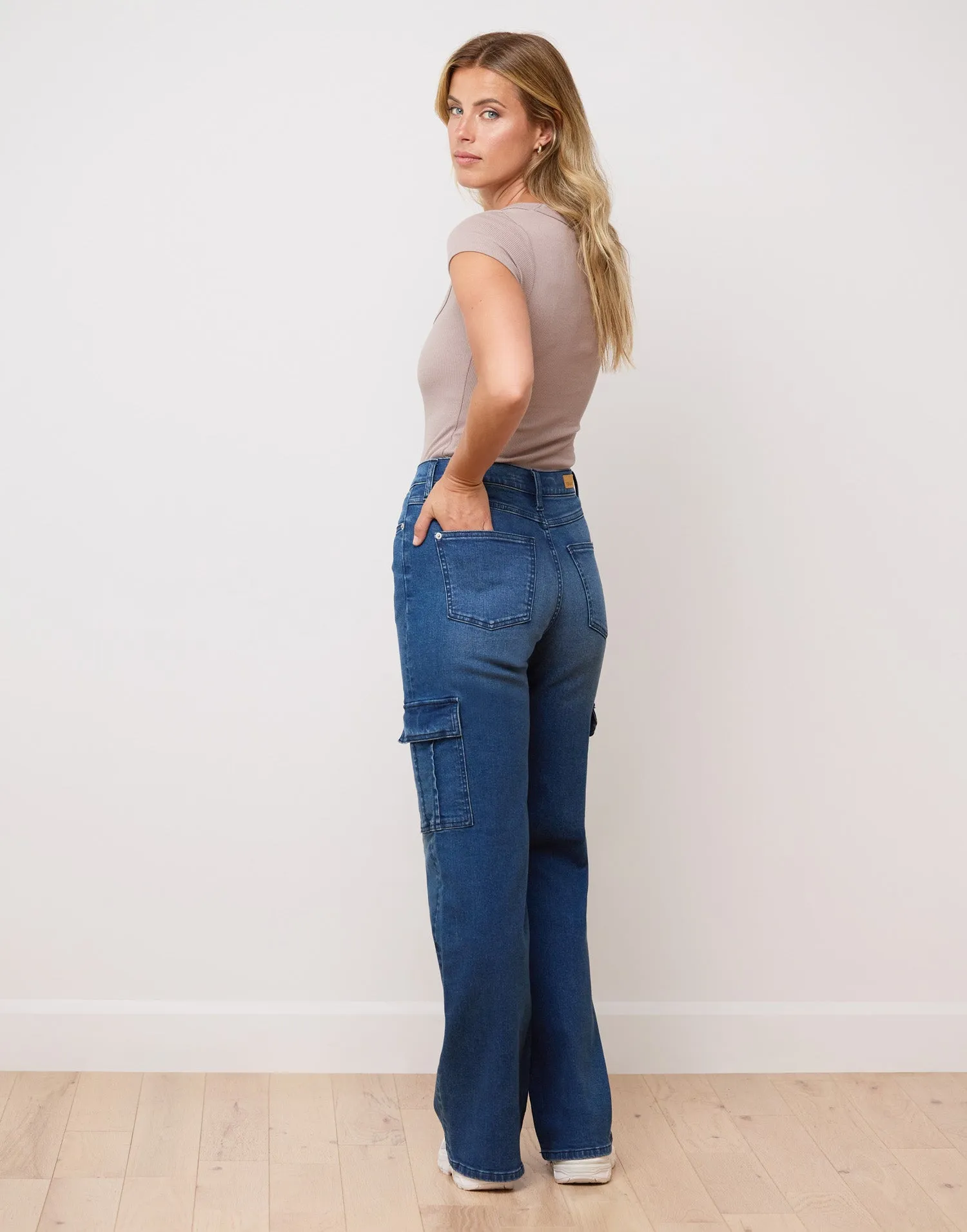 LILY WIDE LEG JEANS / OXFORD BLUE