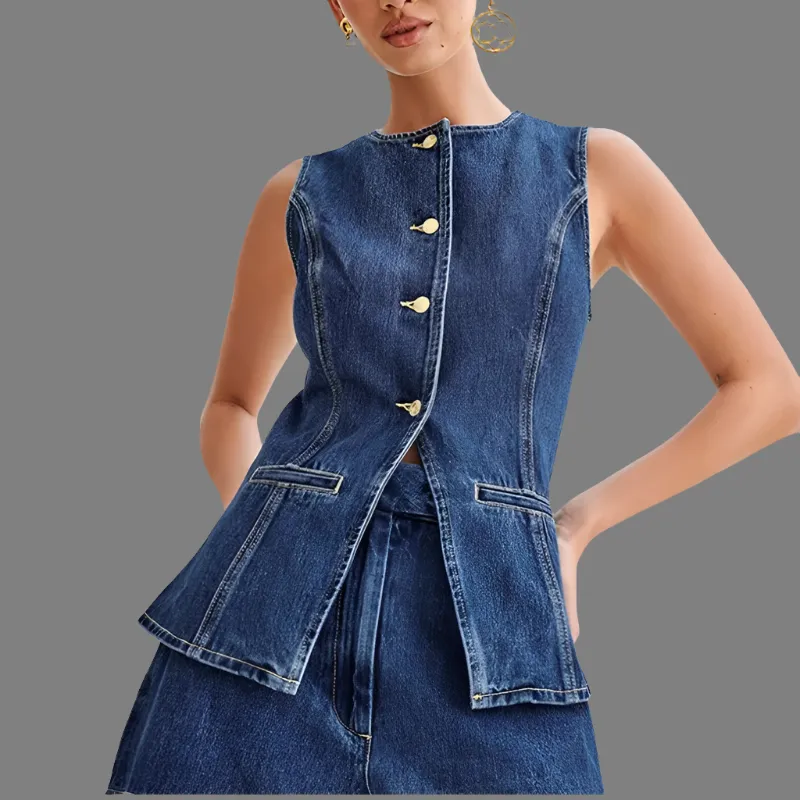 Lorna - Two-Piece Denim Set