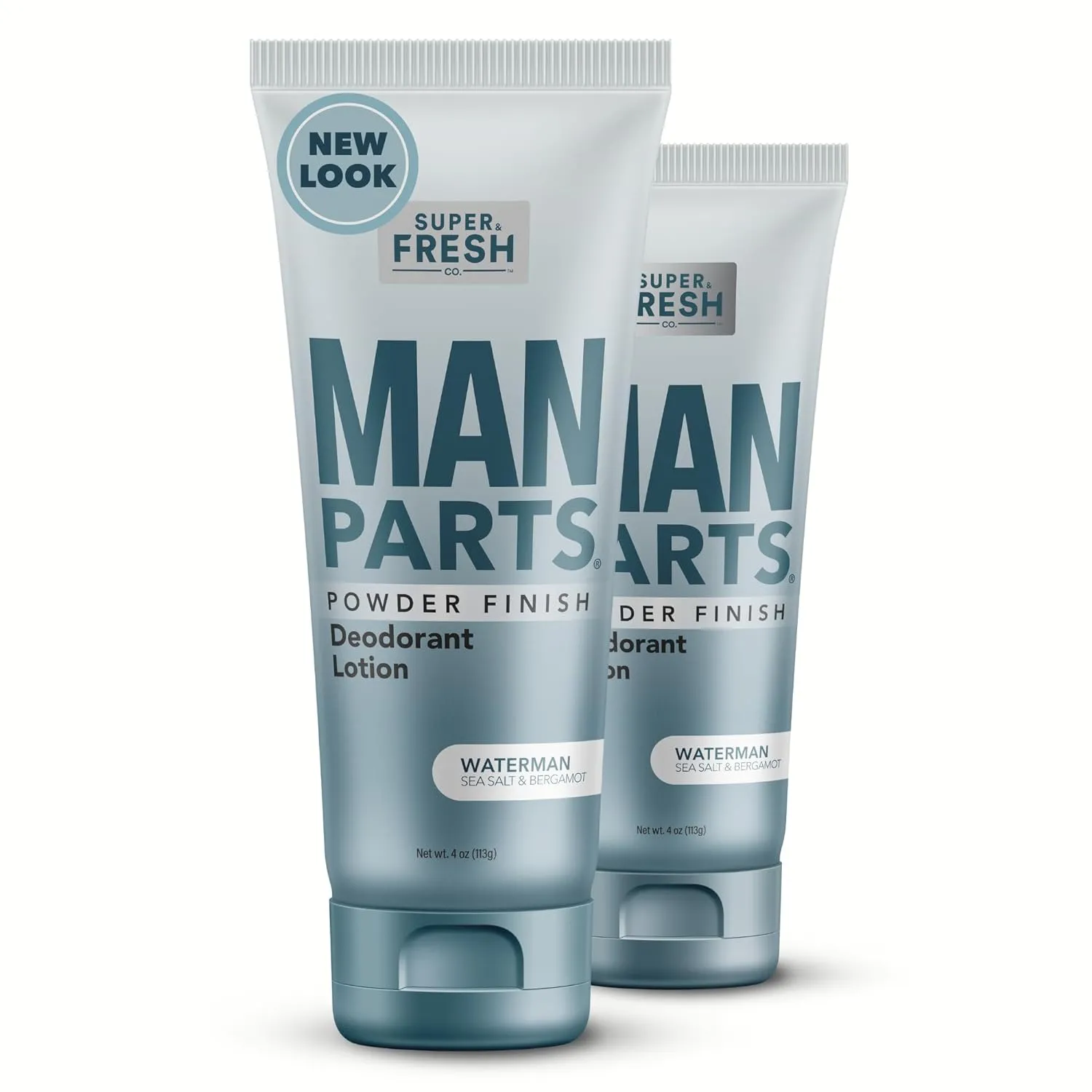 Man Parts - Deodorant for Men - POWDER LOTION - Men's Hygiene Cream for Groin, Butt, & Body - Fresh Control Odor, Anti Chafing, Stop Itch, Absorb Sweat - Aluminum Free - 4 oz Tube