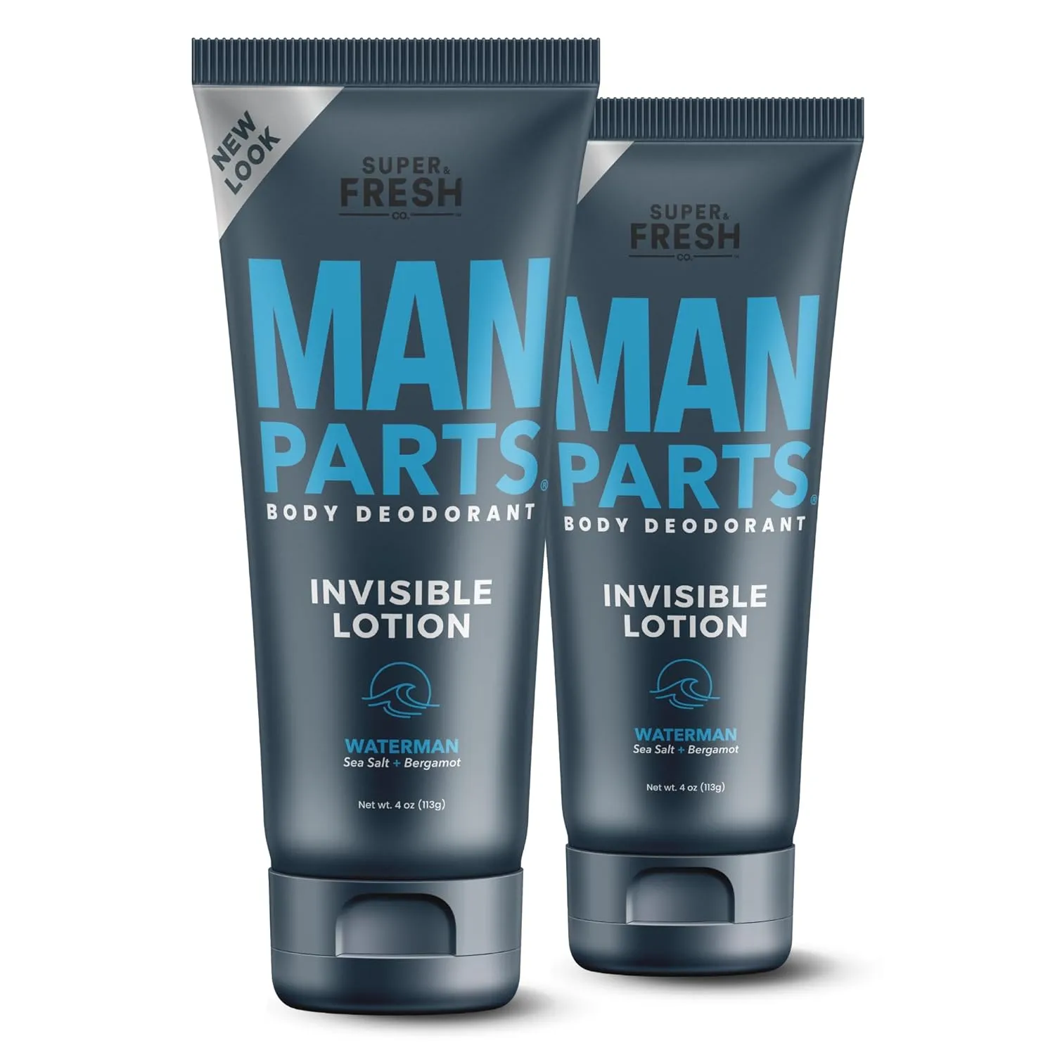 Man Parts - Deodorant for Men - POWDER LOTION - Men's Hygiene Cream for Groin, Butt, & Body - Fresh Control Odor, Anti Chafing, Stop Itch, Absorb Sweat - Aluminum Free - 4 oz Tube