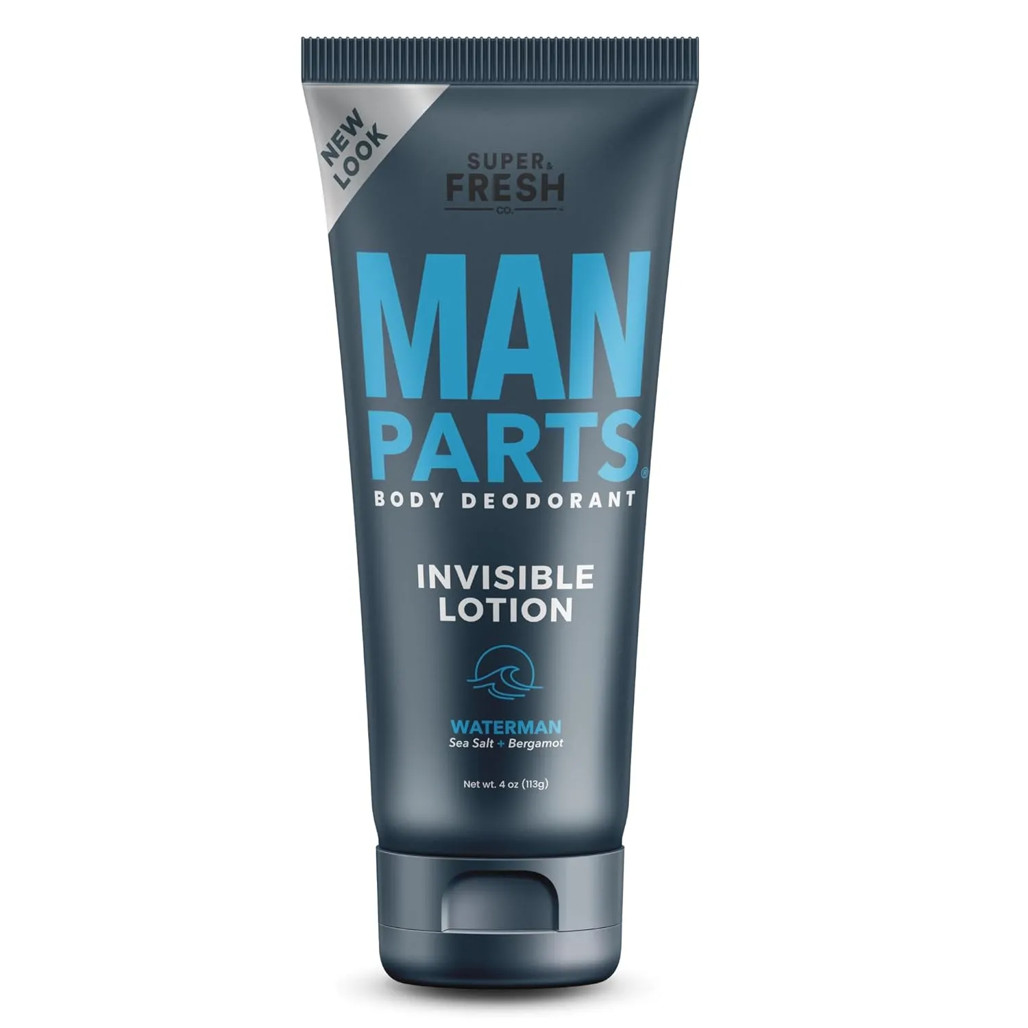 Man Parts - Deodorant for Men - POWDER LOTION - Men's Hygiene Cream for Groin, Butt, & Body - Fresh Control Odor, Anti Chafing, Stop Itch, Absorb Sweat - Aluminum Free - 4 oz Tube