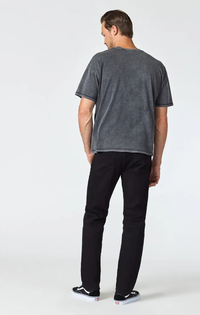 MATT RELAXED STRAIGHT LEG JEANS IN DOUBLE BLACK SUPERMOVE