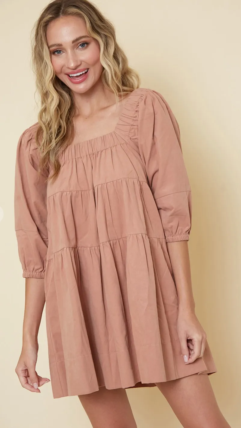 Mauve Babydoll Dress