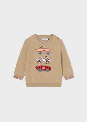 Mayoral Baby Boys Beige Knitted Jumper