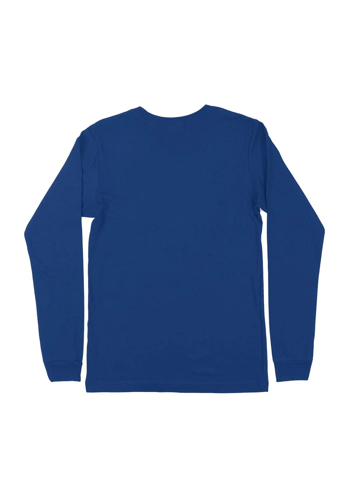 Mens T-Shirts Long Sleeve Crew Neck Royal