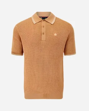 Merc EDMUND Knit Polo Tan