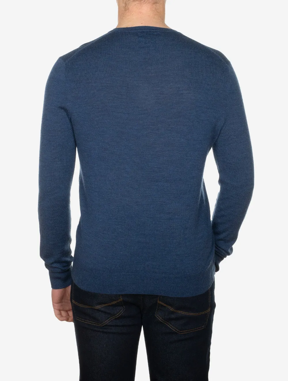 Merino Crew Neck Jumper Harbor Island Blue