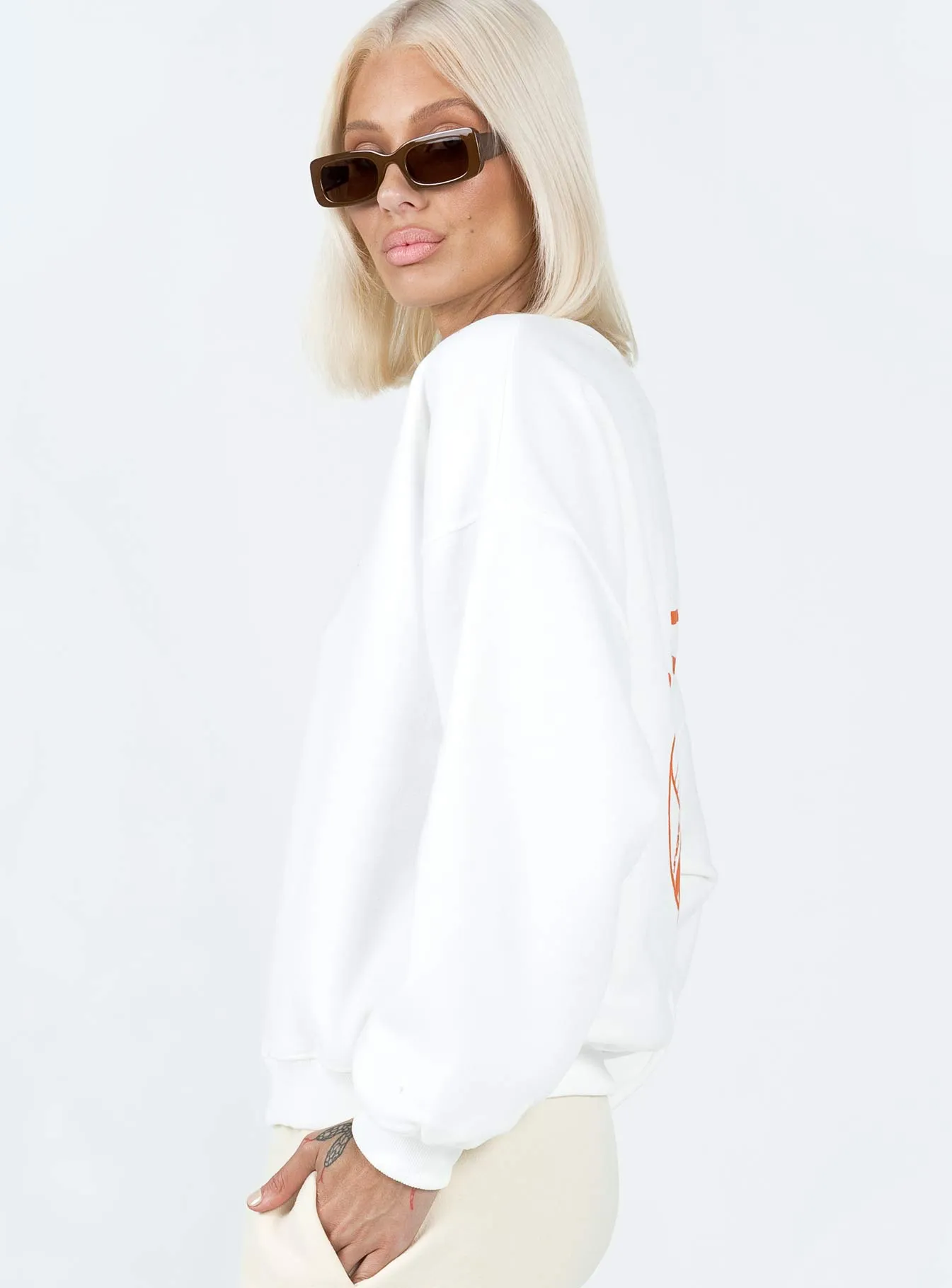 Midnight Noods Sweatshirt White