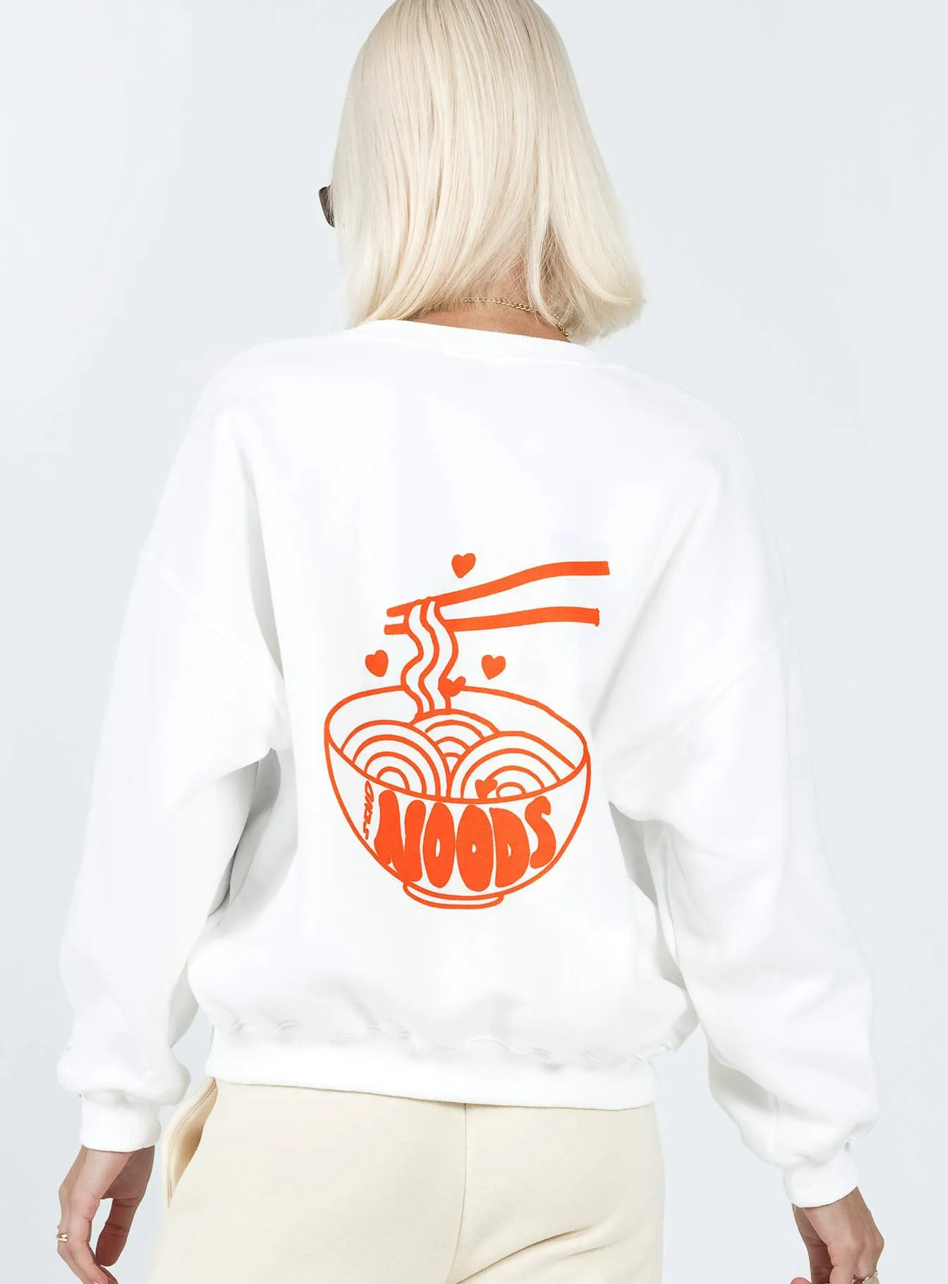 Midnight Noods Sweatshirt White