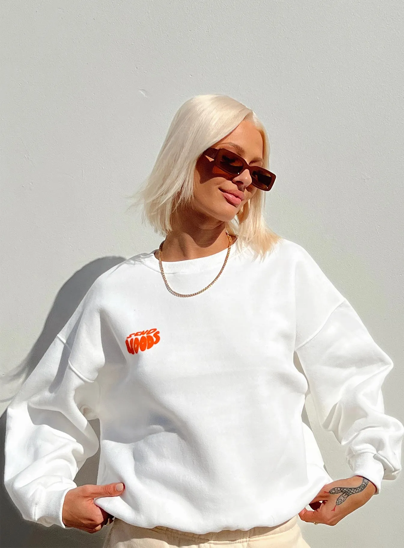 Midnight Noods Sweatshirt White