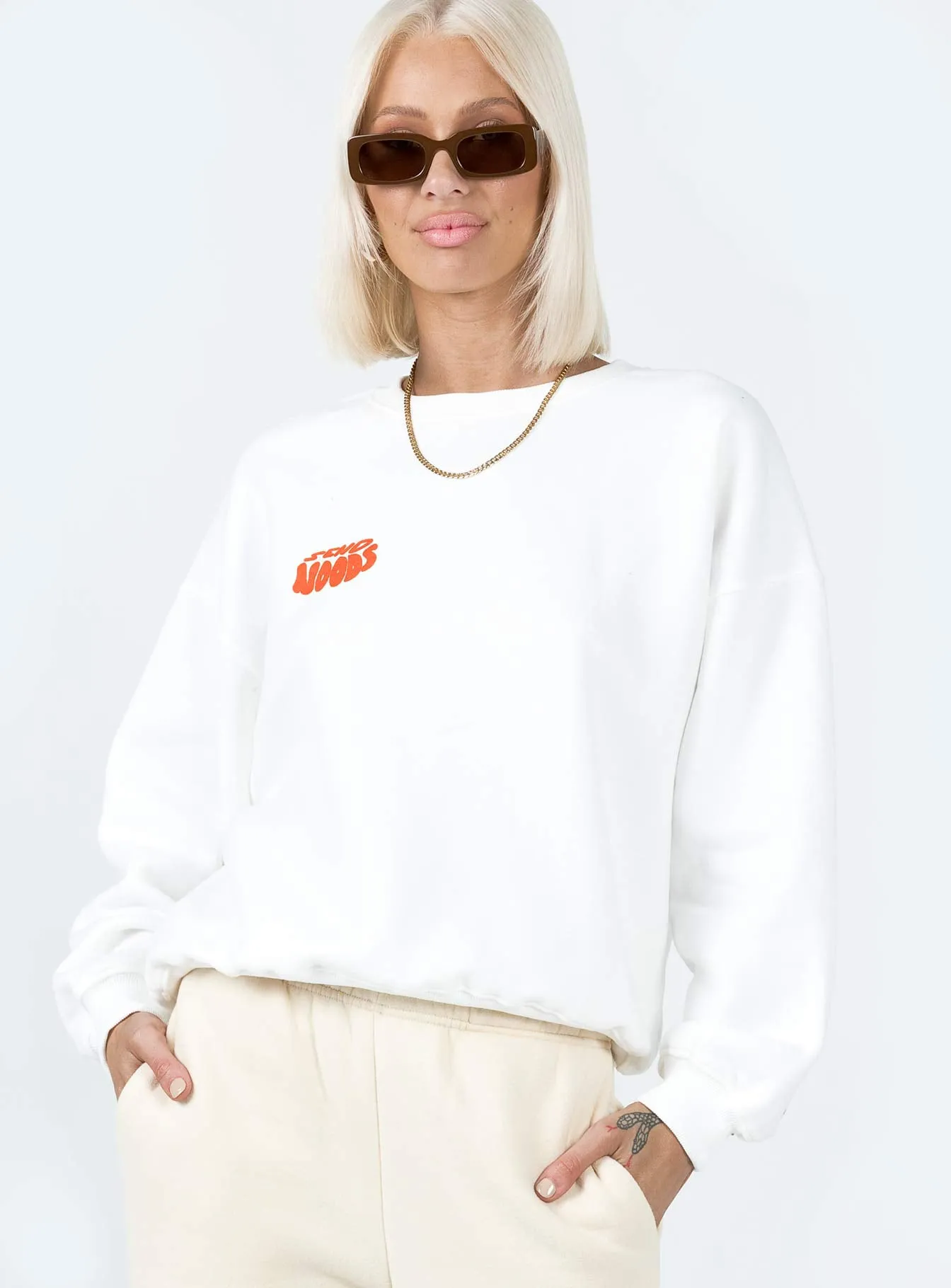 Midnight Noods Sweatshirt White