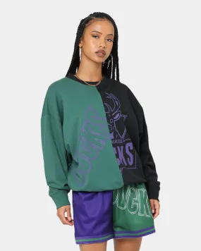 Mitchell & Ness Women's Milwaukee Bucks Big Face 5.0 Crewneck Green