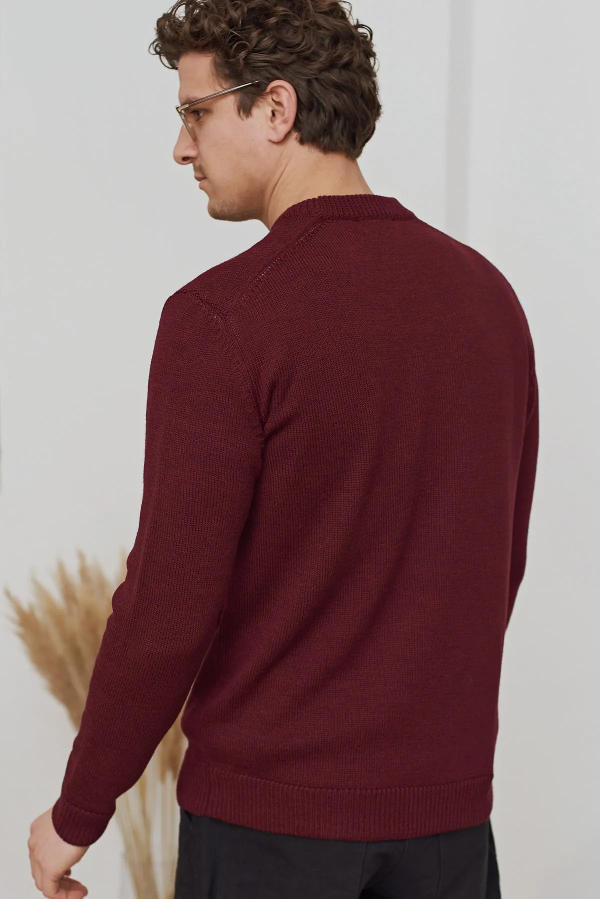 MORTEN jumper eco merino melange wine