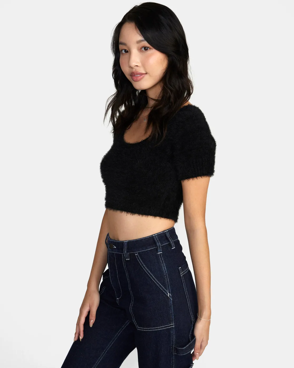 Murray Cropped Sweater - Black