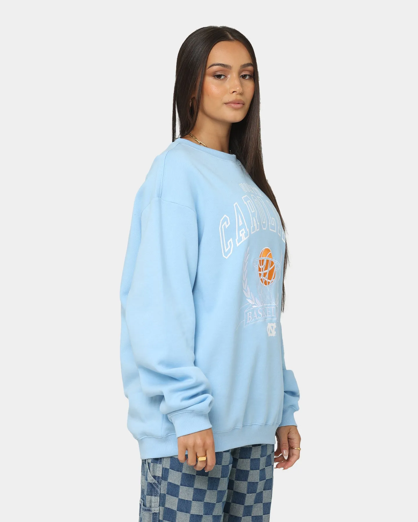 National Collegiate Athletic Association Women's North Carolina Basketball Crest Crewneck Carolina Blue