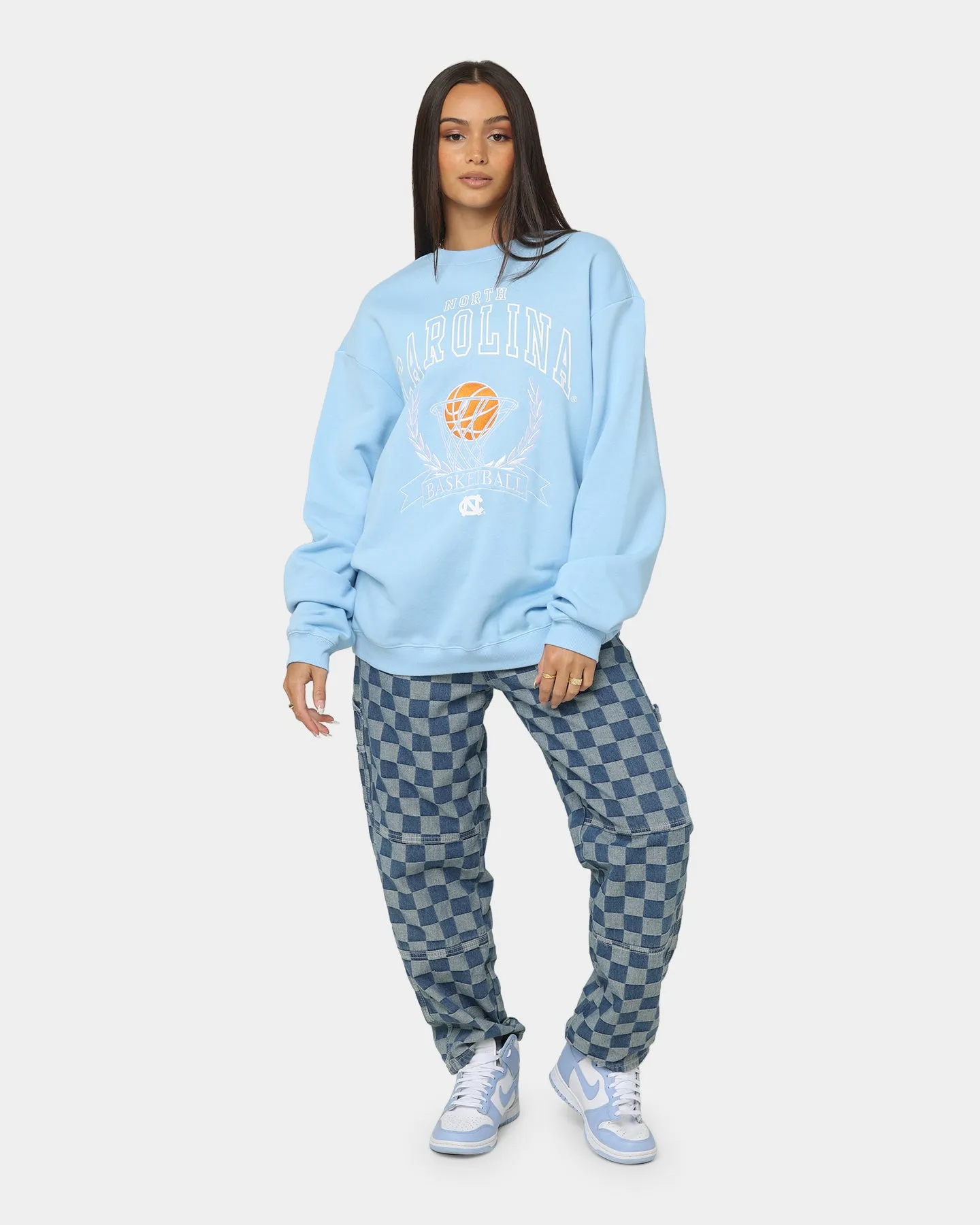 National Collegiate Athletic Association Women's North Carolina Basketball Crest Crewneck Carolina Blue