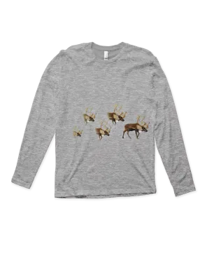 Native Invader Reindeer King Heather Grey Long Sleeve T-Shirt