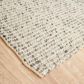 Norway Felted Wool Rug Grey Natural