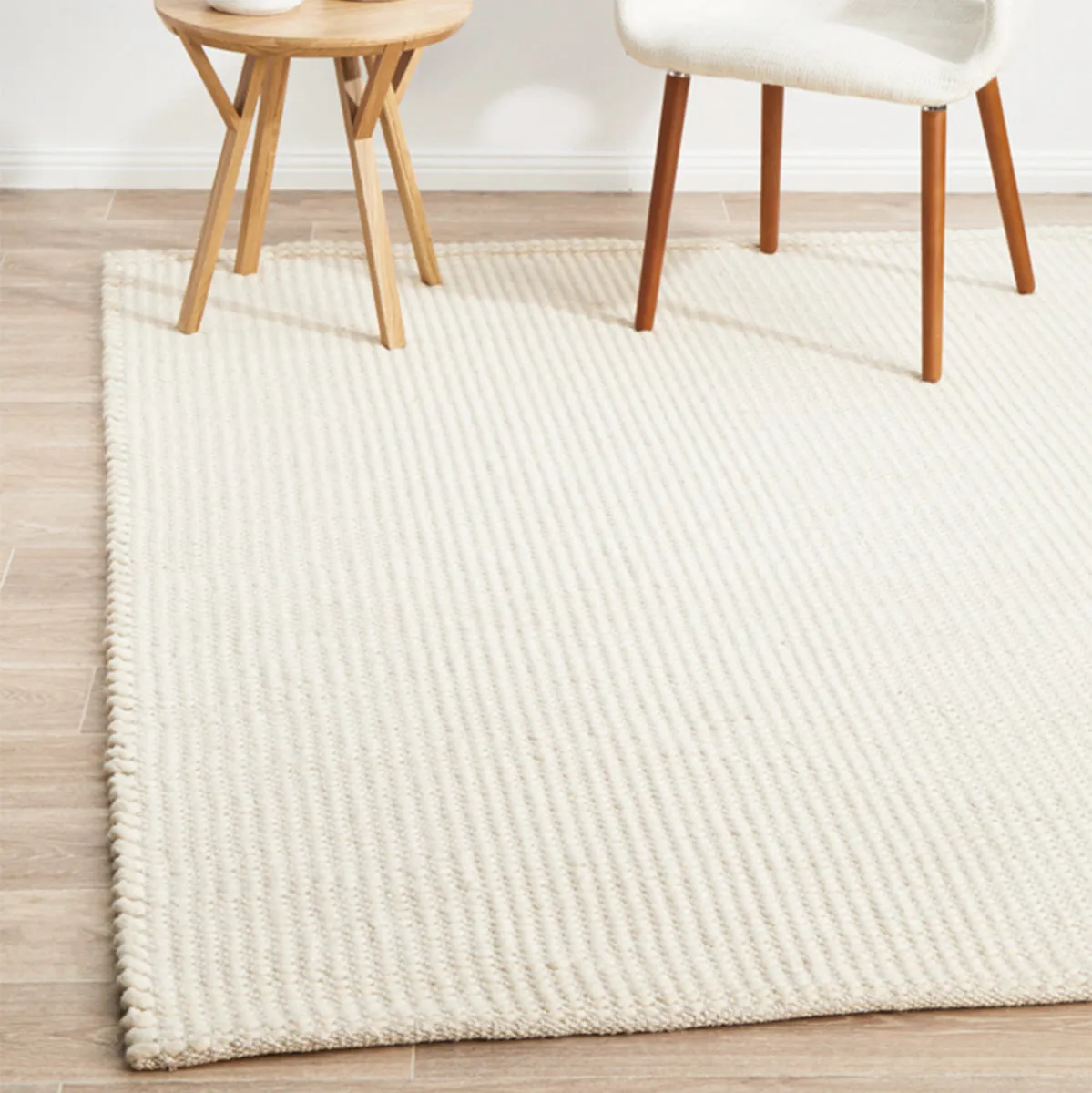 Norway Felted Wool Rug White