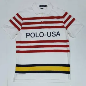 Nwt Polo Ralph Lauren Big & Tall Polo Usa Stripe Polo