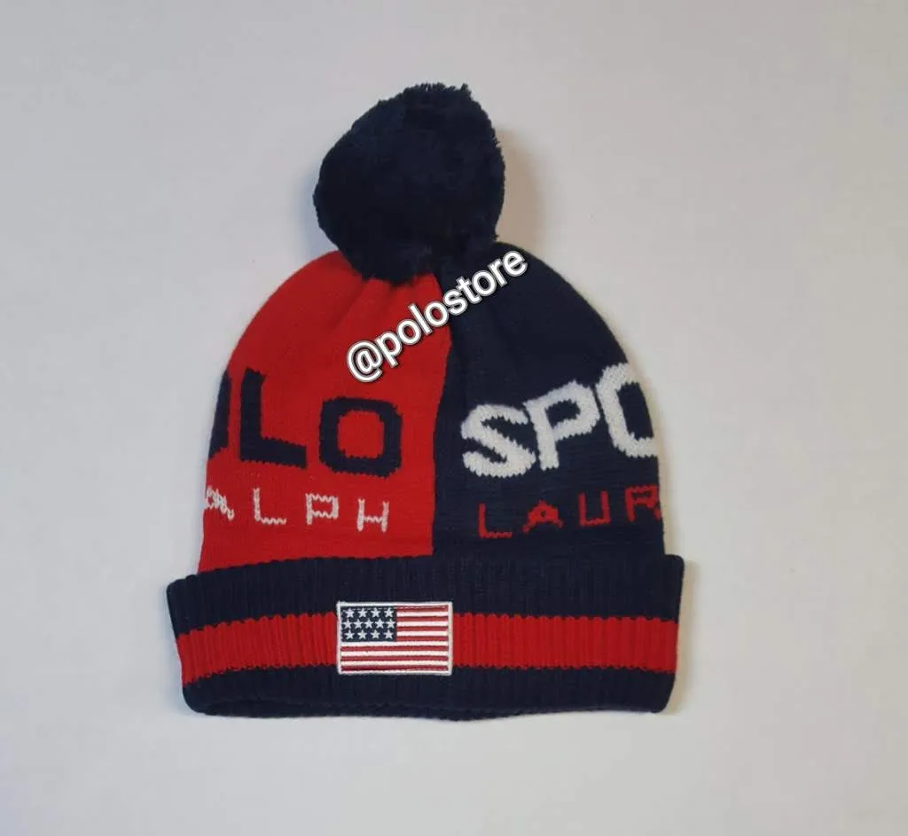 Nwt Polo Ralph Lauren Navy/Red Polo Sport Skully