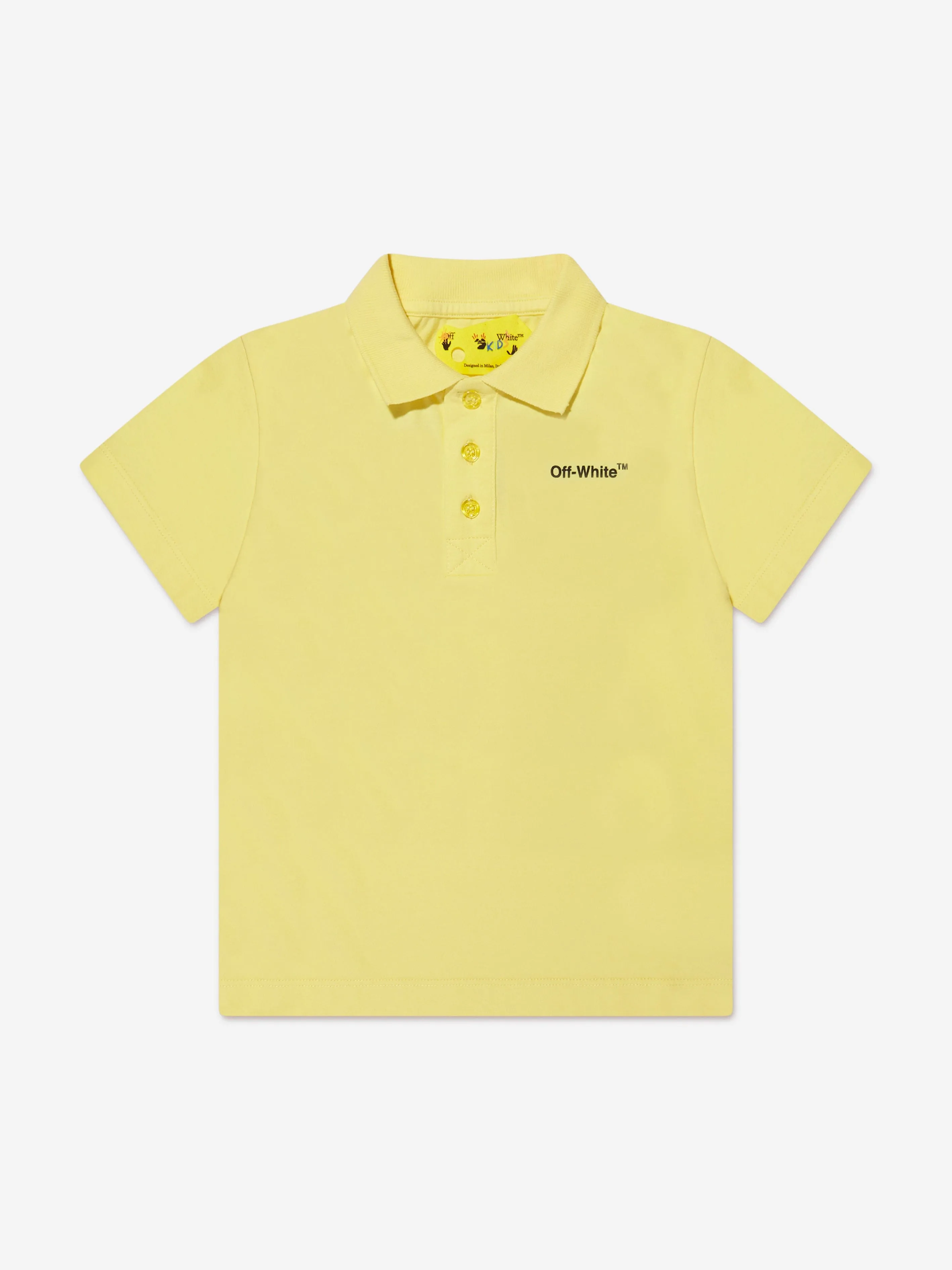 Off-White Boys Rubber Arrow Polo Shirt in Yellow