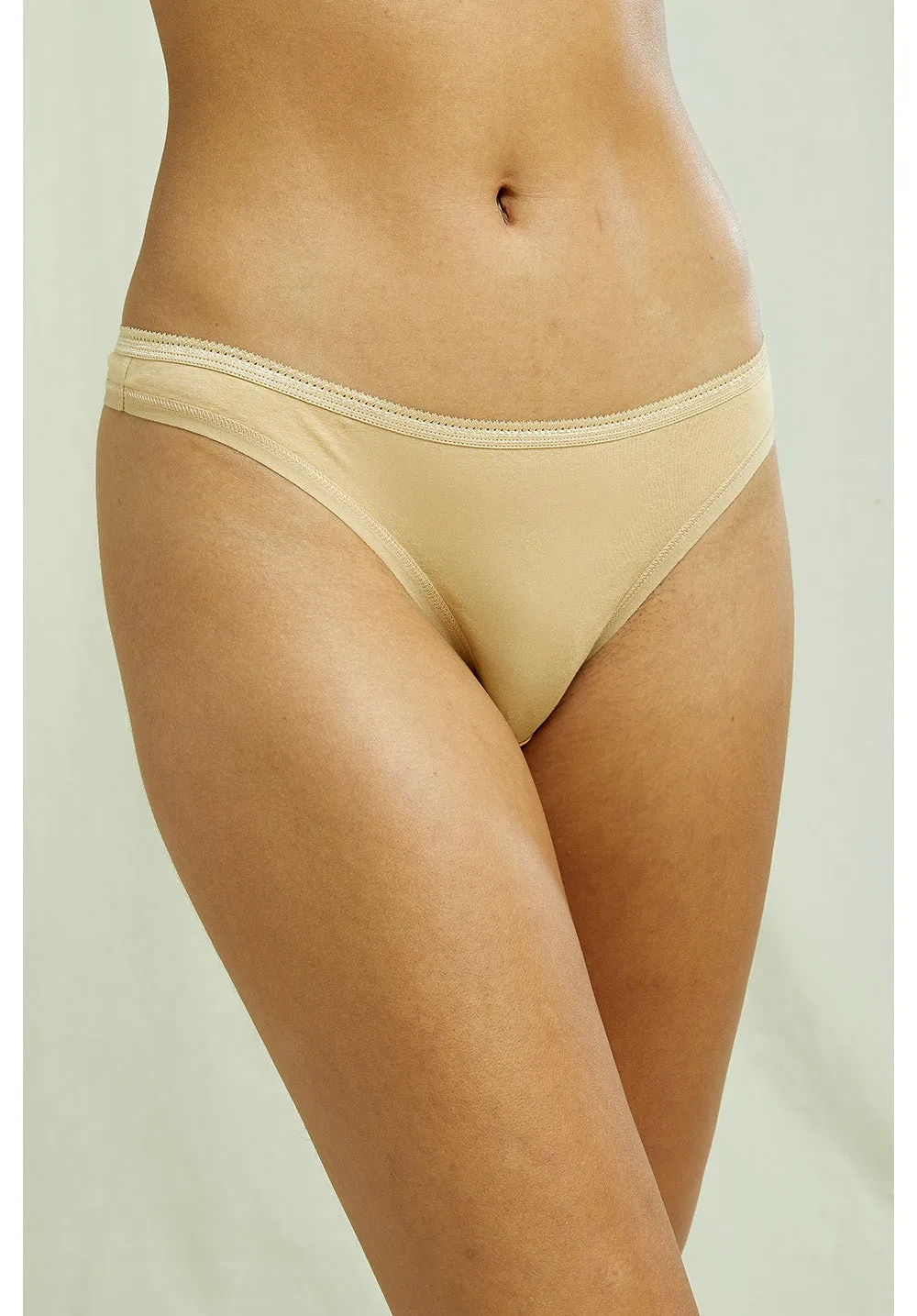 Organic Thong - Almond