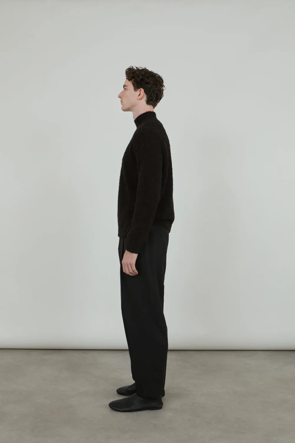 Owen knitted sweater | Black - Alpaca wool