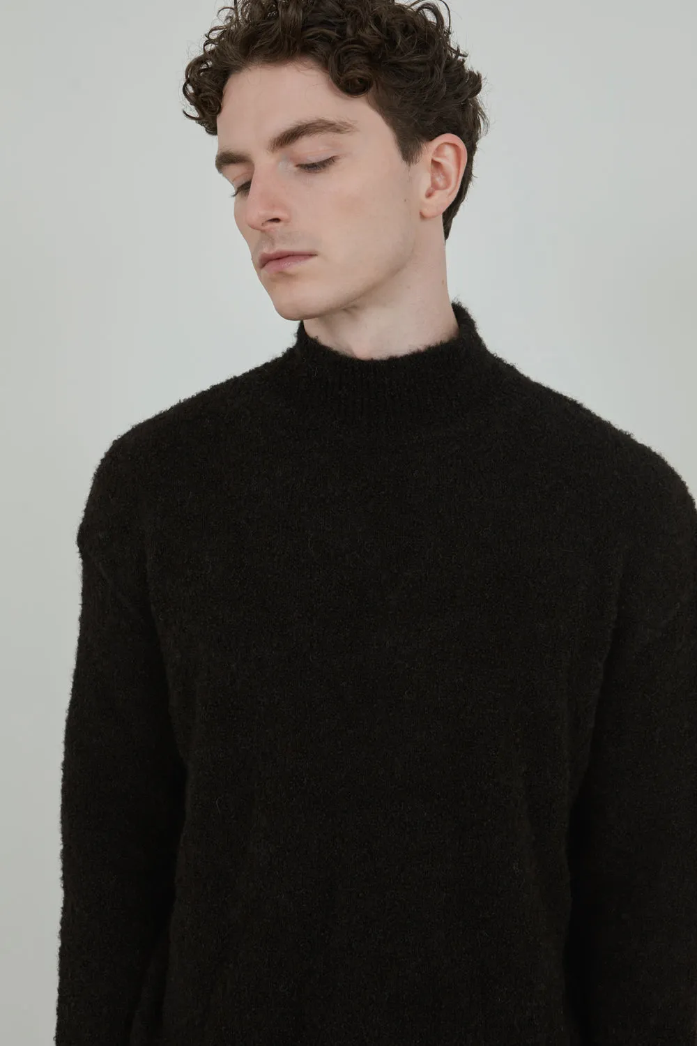 Owen knitted sweater | Black - Alpaca wool