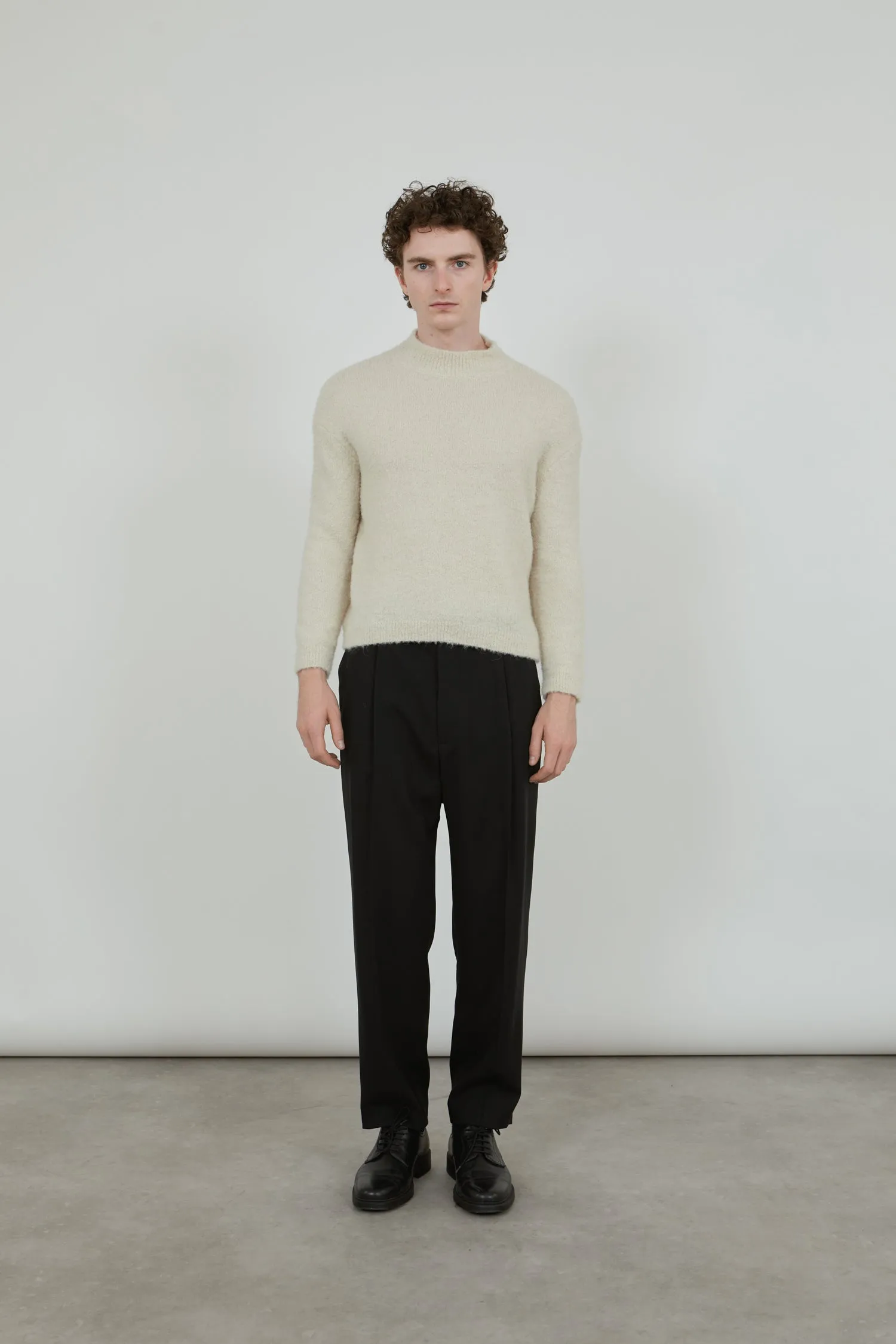 Owen knitted sweater | Off white - Alpaca wool