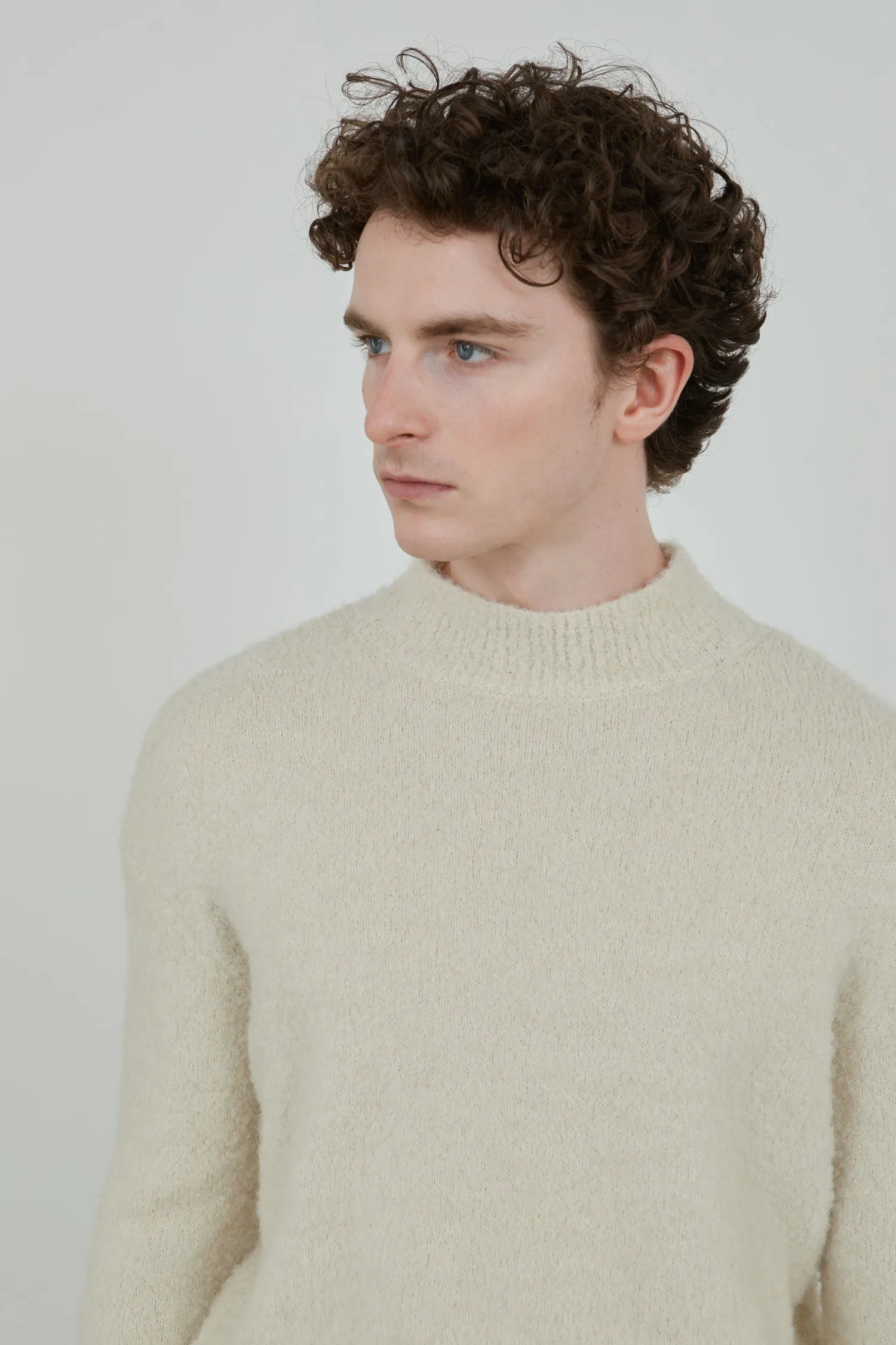 Owen knitted sweater | Off white - Alpaca wool